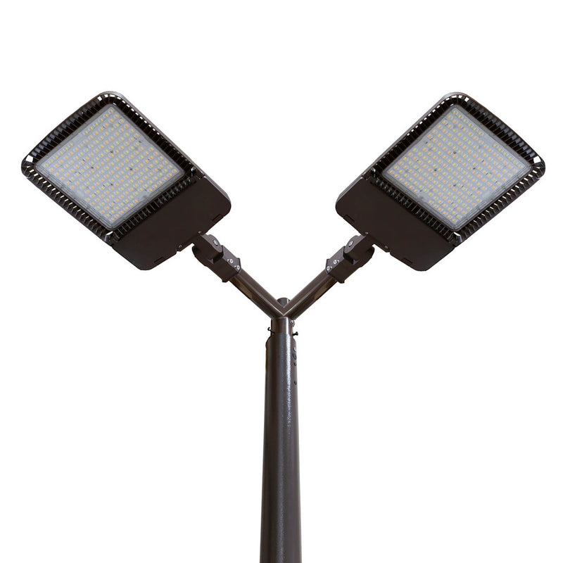 15FT LED Lighting System For Pickleball Court, 2 Light Poles and 4 LED Lights With Sports Optics