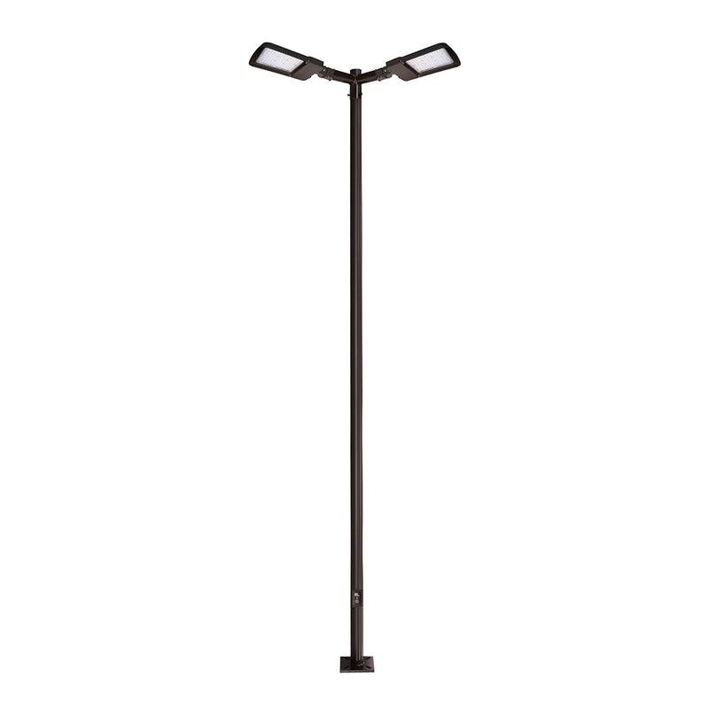 15FT LED Lighting System For Pickleball Court, 2 Light Poles and 4 LED Lights With Sports Optics