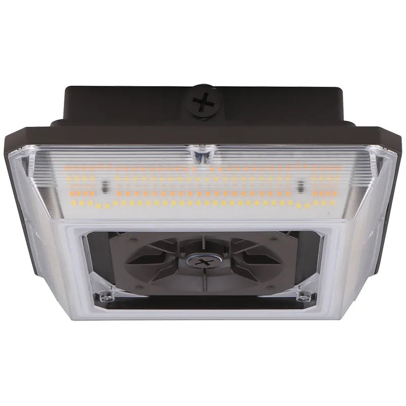 LED Angled-Beam Garage Canopy Light, 6300 Lumen Max, CCT and Wattage Selectable, 120-277V