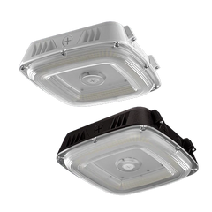 LED Canopy Light, Sensor Ready, 12,000 Lumen Max, Wattage and CCT Selectable, 120-277V, Bronze or White Housing