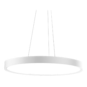 Circa 2 47" Round Edge-lit LED Pendant, 15700 Lumens, 132W, CCT Selectable, 120-277V, Black or White Finish