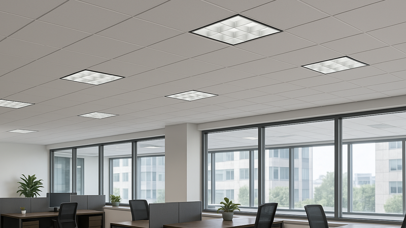 2X2 Foot LED 9 Cell Parabolic Troffer, LED T8 Tube Ready (2 Lamps), 120-277V