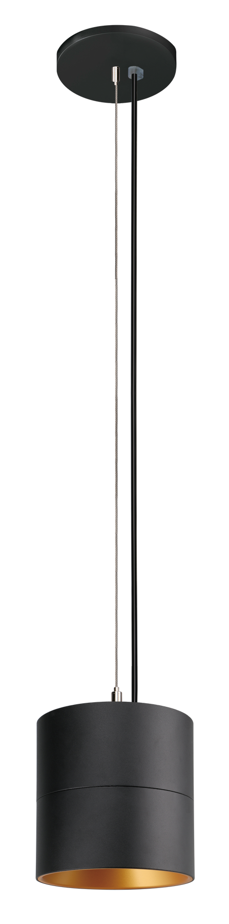 6" LED Cylinder Light Fixture, 4400 Lumens, Wattage Selectable, 2700K, 3000K, 3500K, or 4000K, 120-277V, Black Finish, Trim Options
