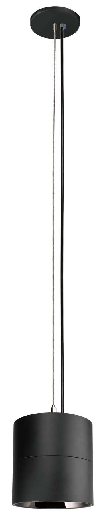 4" LED Cylinder Light Fixture, 2500 Lumens, Wattage Selectable, 2700K, 3000K, 3500K, or 4000K, 120-277V, Black Finish, Trim Options