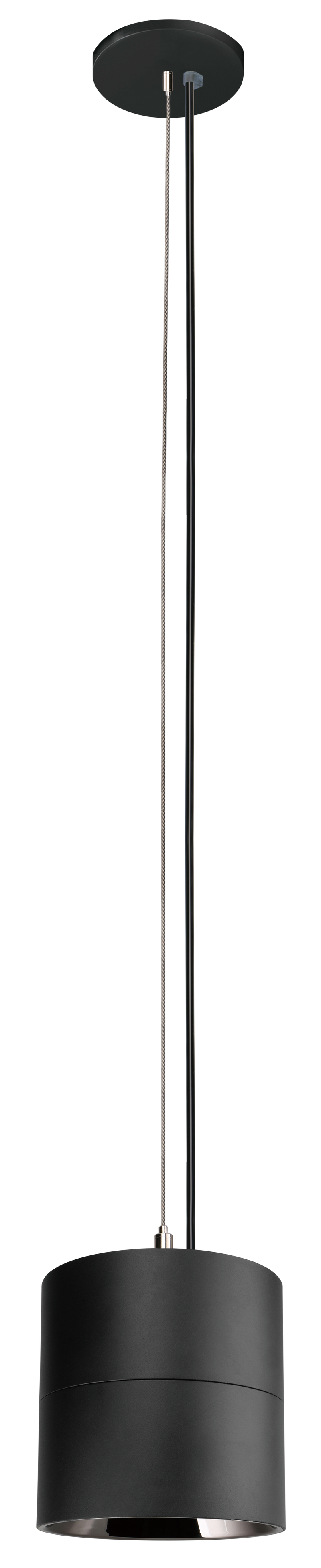 4" LED Cylinder Light Fixture, 2500 Lumens, Wattage Selectable, 2700K, 3000K, 3500K, or 4000K, 120-277V, Black Finish, Trim Options