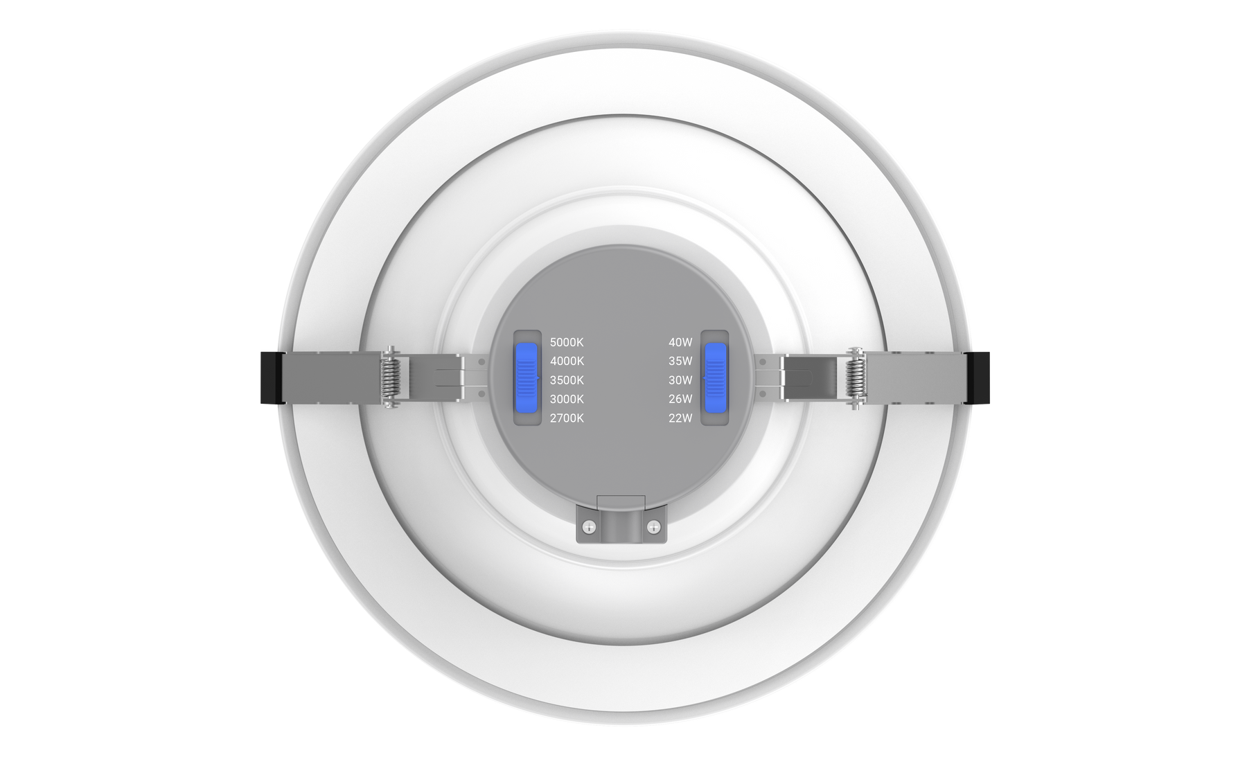 10" LED Round Commercial Downlight, 4800 Lumen Max, Wattage & CCT Selectable, 120-277V
