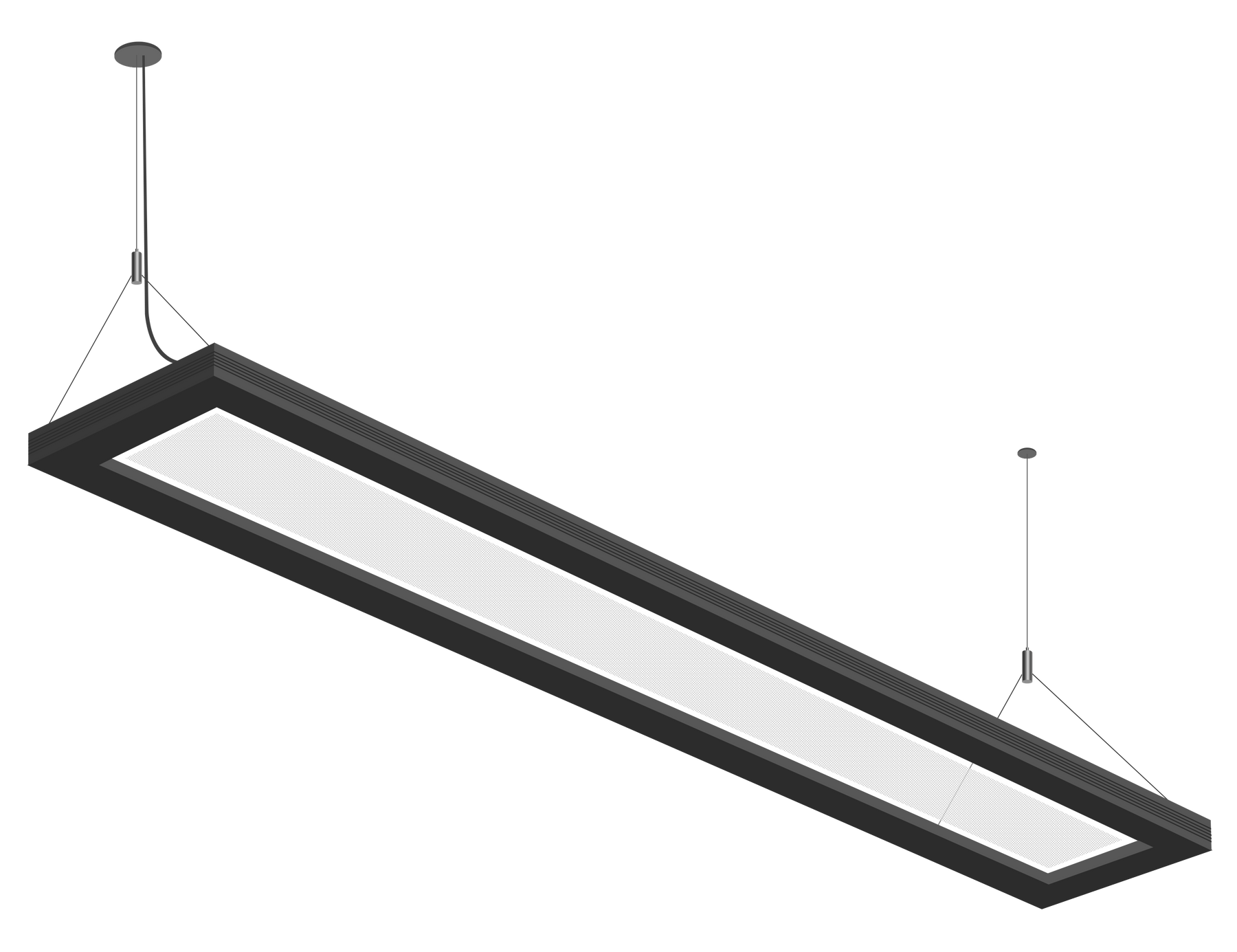 4FT Up and Down Linear Light, 4600 Lumens, 40W, CCT Selectable, 110-277V, White or Black Finish