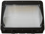 LED Traditional Wall Pack, 6348 Lumen Max, Wattage and CCT Selectable, 120-277V, Tempered Glass Lens
