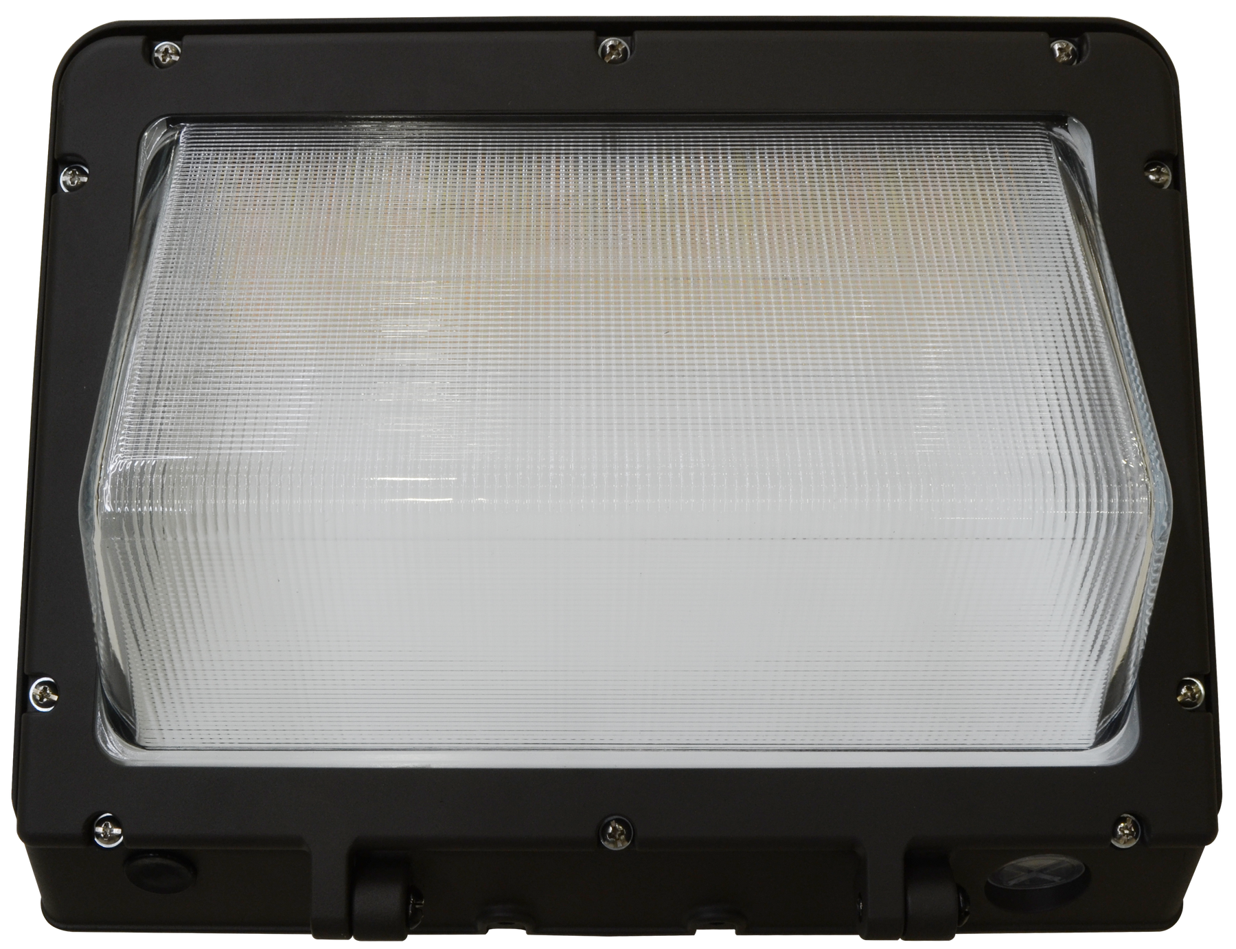 LED Traditional Wall Pack, 6348 Lumen Max, Wattage and CCT Selectable, 120-277V, Tempered Glass Lens