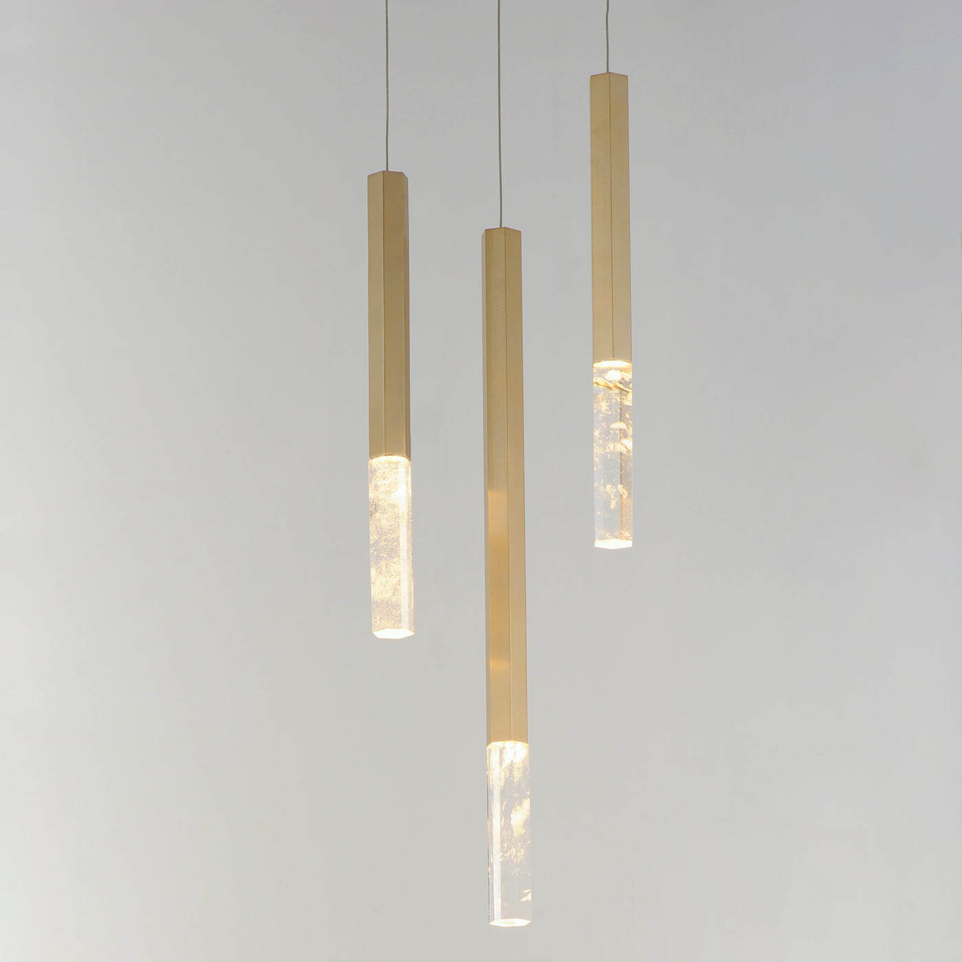 Diaphane 3-Light LED Pendant, 1,200 Lumens, 15W, 120V, 3000K, Black or Gold finish