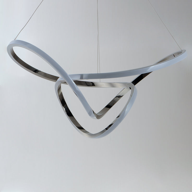 32" Perpetual LED Pendant, 3,150 Lumens, 45W, 120V, 3000K, Black Chrome or Brushed Champagne