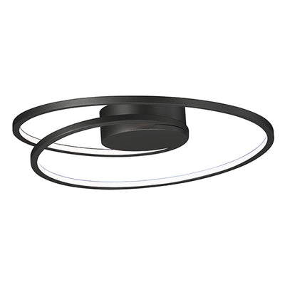 18" Cycle LED Flush Mount, 3,710 Lumens, 53W, 3000K CCT, 120V, Black or Matte Silver Finish