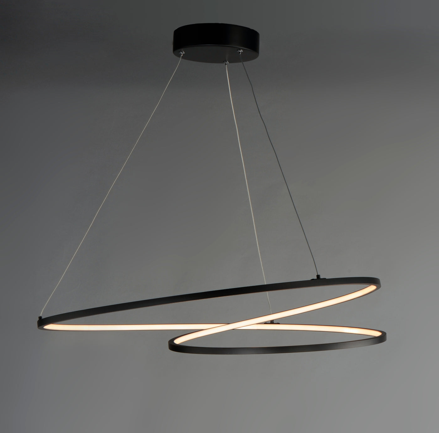 25" Signature LED Pendant, 5,390 Lumens, 77W, 120V, 3000K, Black Finish