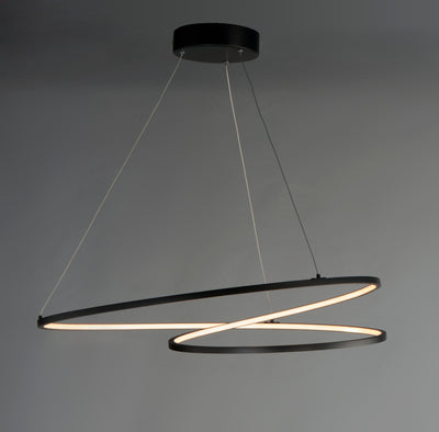 25" Signature LED Pendant, 5,390 Lumens, 77W, 120V, 3000K, Black Finish