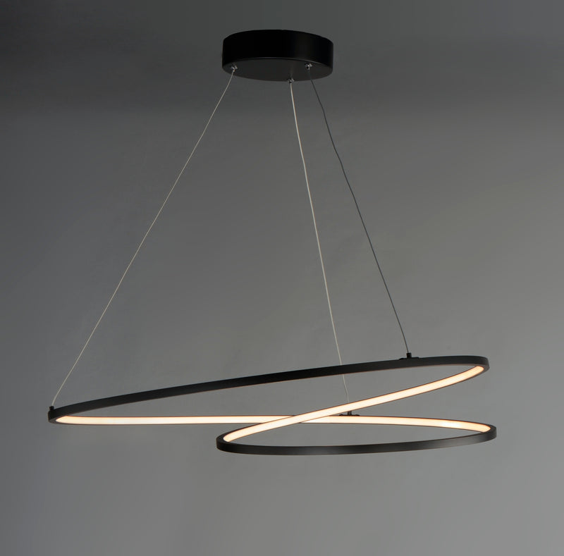 25" Signature LED Pendant, 5,390 Lumens, 77W, 120V, 3000K, Black Finish