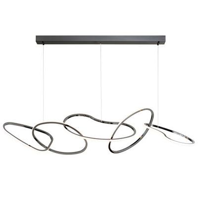 Unity 5-Light LED Pendant, 4,800 Lumens, 50W, 3000K CCT, 120V, Brushed Champagned or Black Chrome Finish