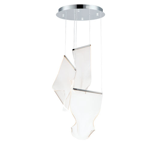 Rinkle 3-Light LED Multi-Pendant, 800 Lumens, 9W, 3000K CCT, Polished ...