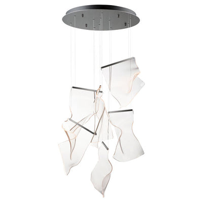Rinkle 6-Light LED Multi-Pendant, 2,000 Lumens, 25W, 3000K CCT, 120V, Polished Chrome, French Gold or Brushed Gunmetal Finish