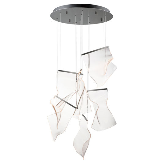 Rinkle 6-Light LED Multi-Pendant, 2,000 Lumens, 25W, 3000K CCT, 120V, Polished Chrome, French Gold or Brushed Gunmetal Finish