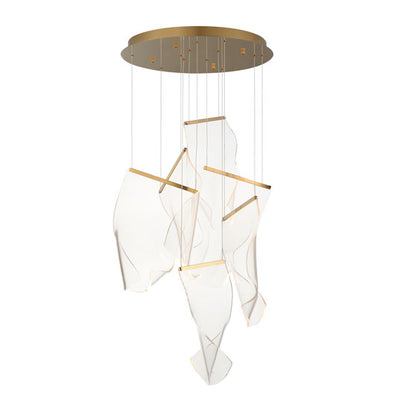 Rinkle 6-Light LED Multi-Pendant, 2,000 Lumens, 25W, 3000K CCT, 120V, Polished Chrome, French Gold or Brushed Gunmetal Finish