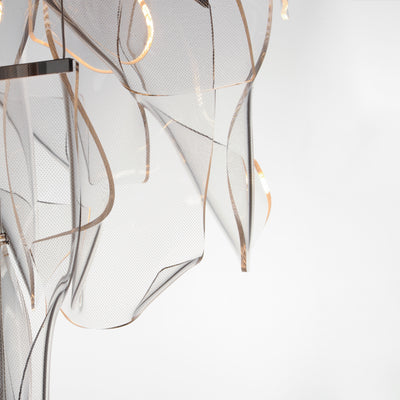 Rinkle 6-Light LED Multi-Pendant, 2,000 Lumens, 25W, 3000K CCT, 120V, Polished Chrome, French Gold or Brushed Gunmetal Finish