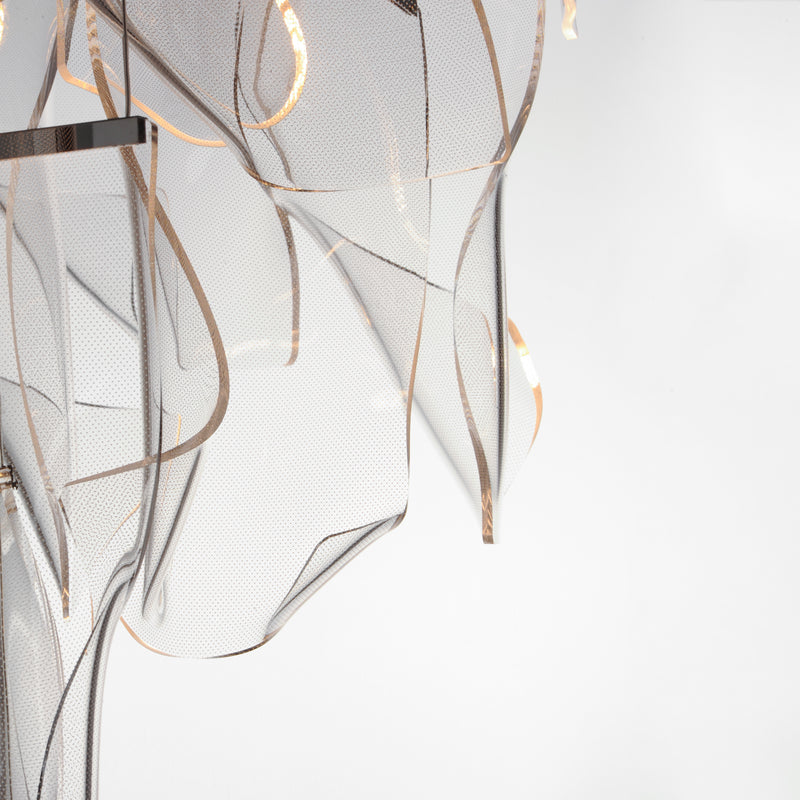 Rinkle 6-Light LED Multi-Pendant, 2,000 Lumens, 25W, 3000K CCT, 120V, Polished Chrome, French Gold or Brushed Gunmetal Finish