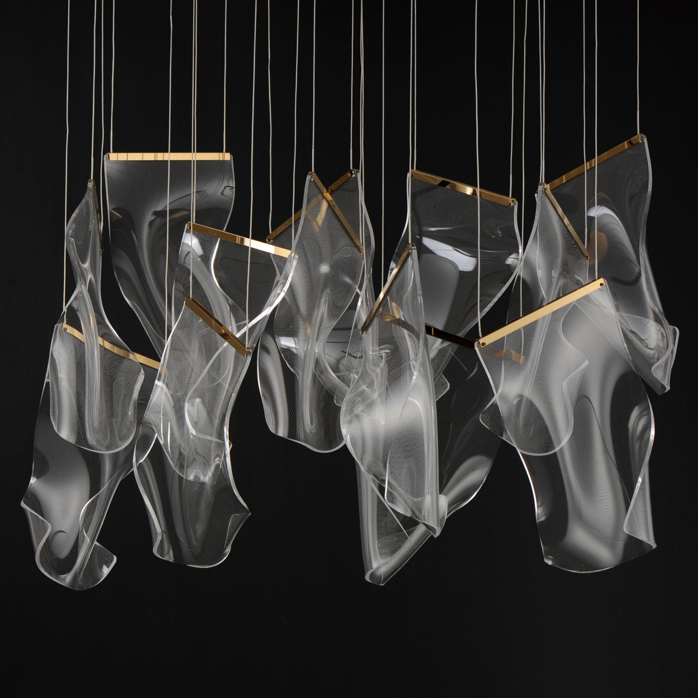 Rinkle 13-Light LED Pendant, 2,600 Lumens, 32W, 3000K CCT, 120V, Polished Chrome, French Gold or Brushed Gunmetal Finish
