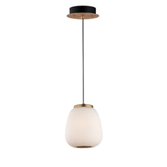 Spherical Soji LED Pendant, 960 Lumens, 8W, 3000K CCT, 120V, Black/Gold Finish 9