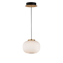 Spherical Soji LED Pendant, 960 Lumens, 8W, 3000K CCT, 120V, Black/Gold Finish 11