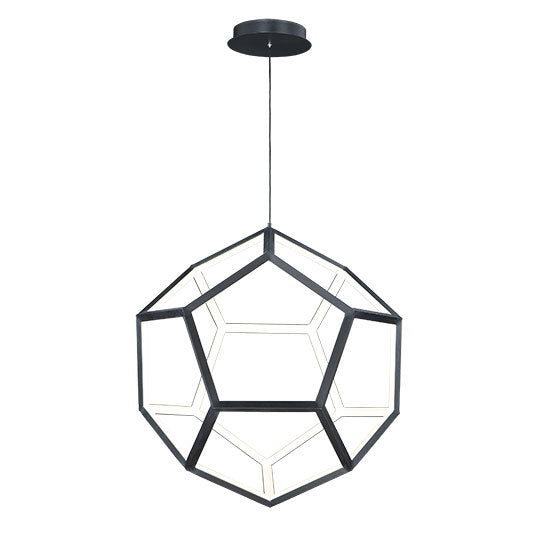 Penta LED Pendant, 4,960 Lumens, 62W, 3000K CCT, 120V, Black Finish ...