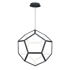 Penta LED Pendant, 4,960 Lumens, 62W, 3000K CCT, 120V, Black Finish