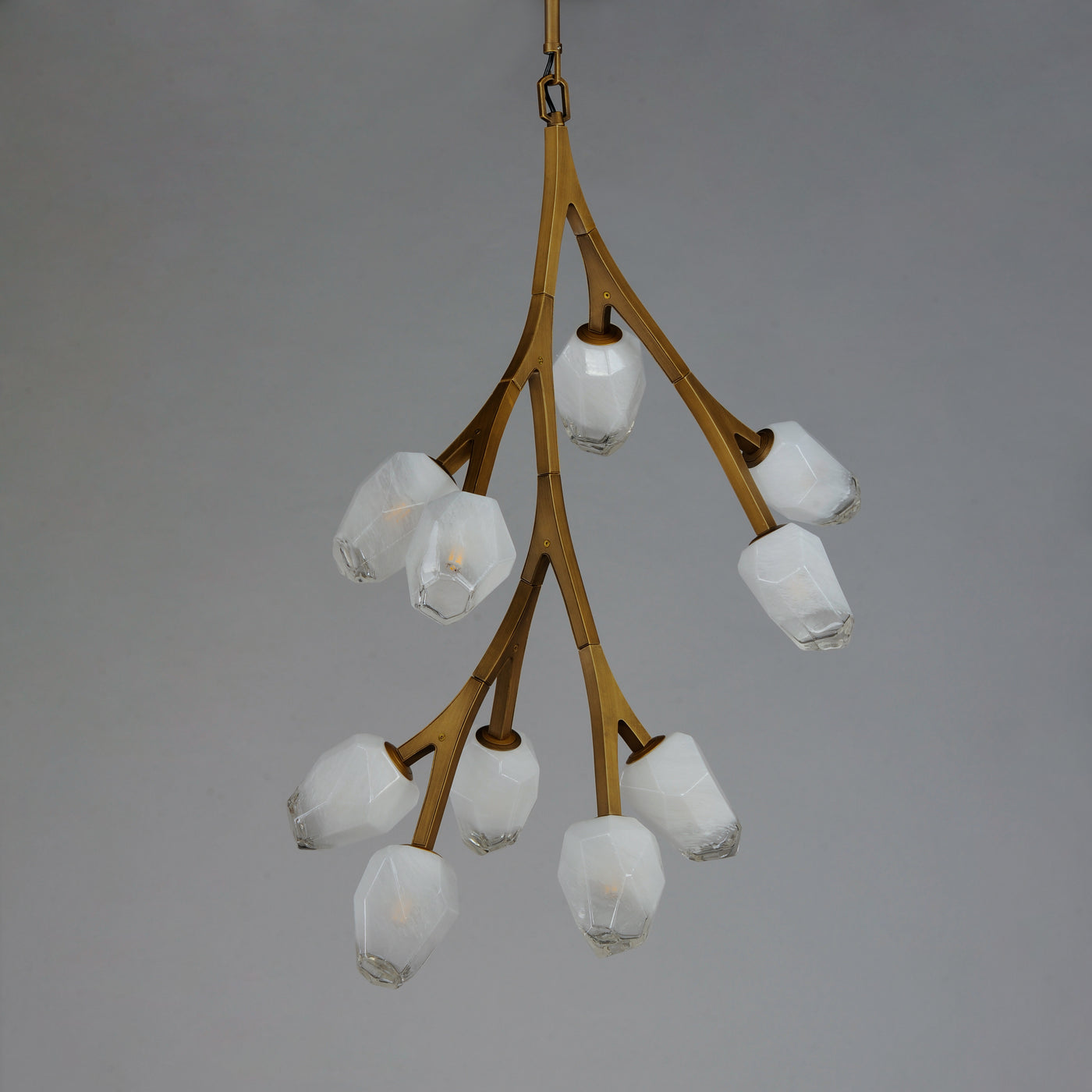 Blossom 10-Light LED Pendant, 5,000 Lumens, 40W, 3000K CCT, 120V, Black or Natural Aged BrassFinish