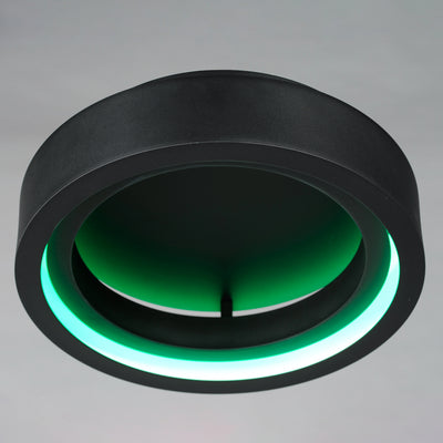 iCorona WiZ 18" LED Surface Mount RGBTWK Ceiling Smart Light, 2400 Lumens, 36W, 120-277V, Black Finish