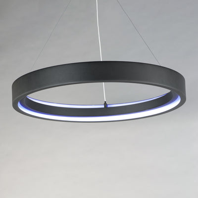 iCorona WiZ 36" LED Pendant RGBTWK Smart Light, 4800 Lumens, 60W, 120-277V, Black Finish