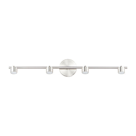 4 Light Rails Taylor 4 Light Satin Nickel Fixed Rail LED Track | Warehouse-Lighting.com