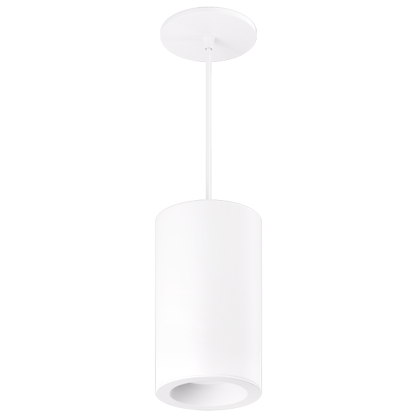 White pendant light fixture in a white background