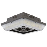 LED Square Canopy Light, Wattage and CCT Selectable, 9,000 Lumens Max, 120-277V, White or Bronze Finish