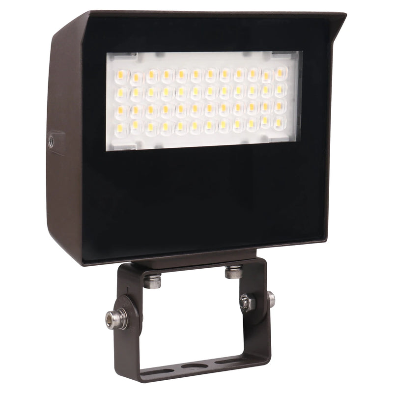 A black outdoor LED wall light with a mounting bracket, shown against a plain white background.