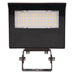 A black rectangular LED wall light with a mounting bracket, shown against a plain white background.