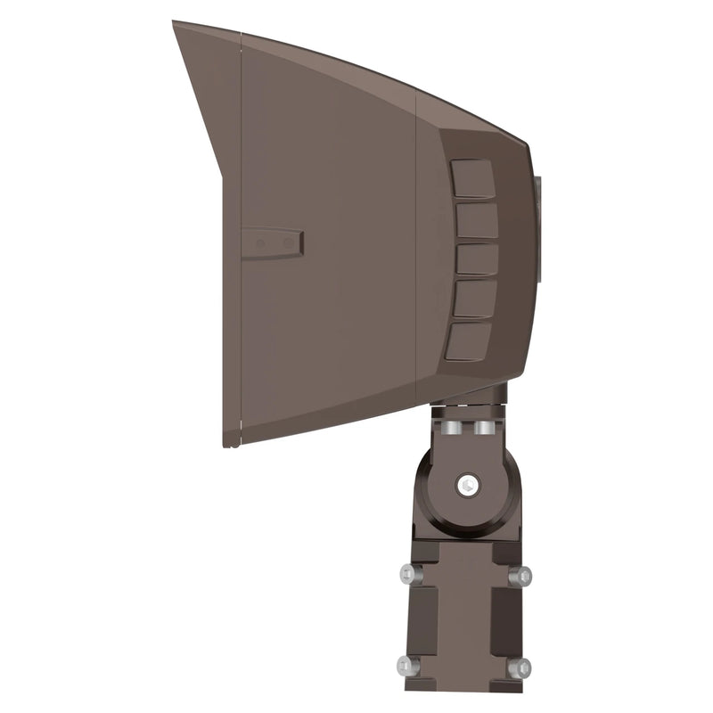A single outdoor light fixture shade and mounting bracket shown on a plain white background.