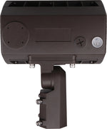 A dark brown outdoor light fixture or sensor unit with a mounting bracket, shown from a top-down angle on a white background.