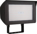 A black rectangular LED wall light with a mounting bracket, shown against a plain white background.