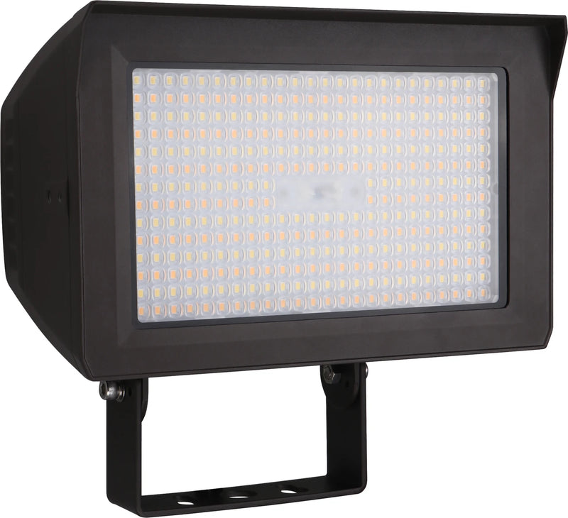 A black rectangular LED wall light with a mounting bracket, shown against a plain white background.