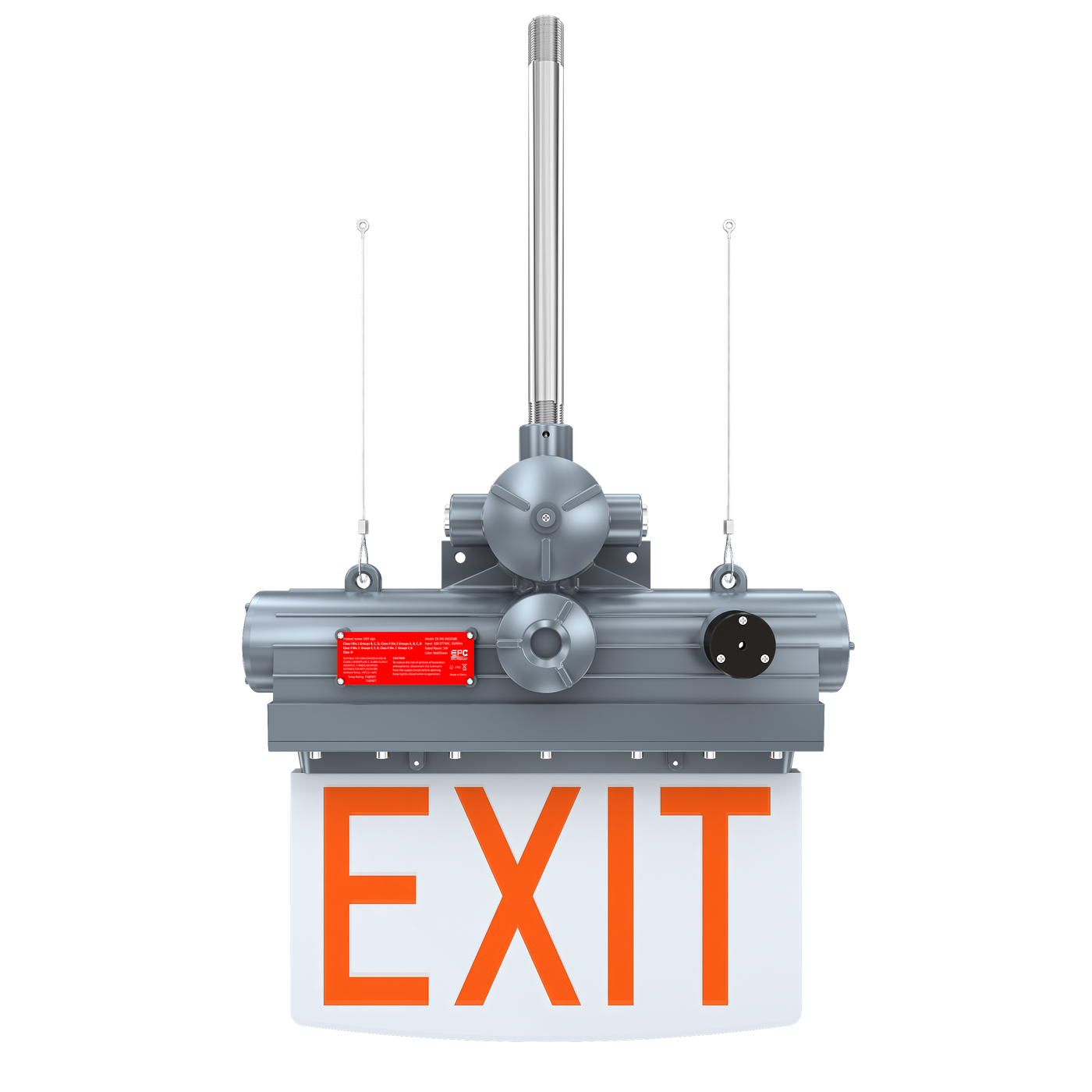 Explosion Proof Edge Lit LED Exit Sign, 5W, 100-277V