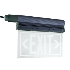 Explosion Proof Edge Lit LED Exit Sign, Class 1 Division 2, 3W, Green Light, 100-277V