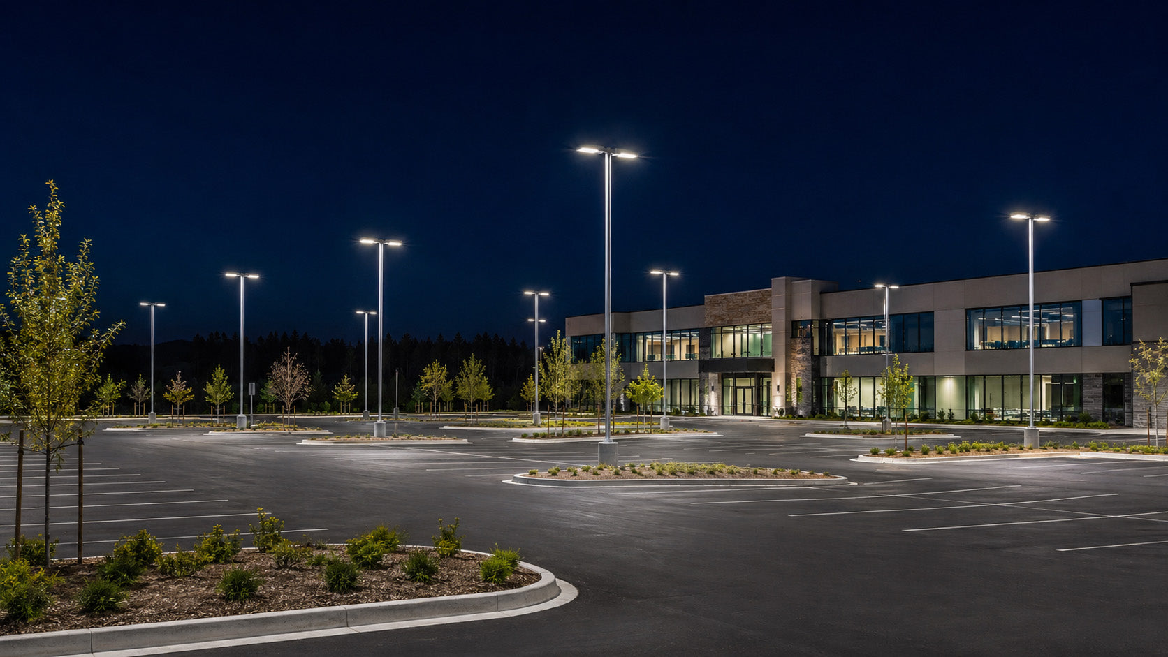 LED Area/Parking Lot Light, 46,500 Lumen Max, Wattage, CCT and Optic Selectable, 120-277V, Sensor Ready