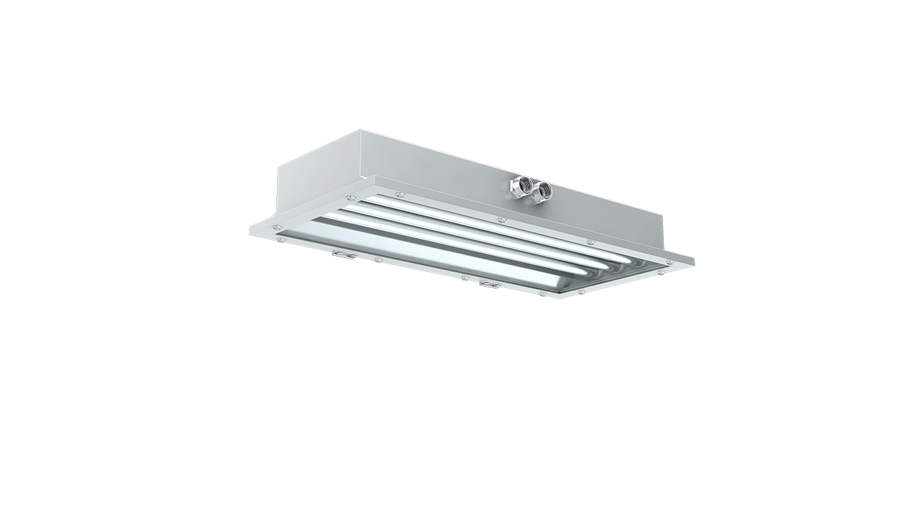 LED Hazardous Location Paint Booth Light, Class 1 Division 2, 5600 Lumens, 40W, 5000K, 100-277V