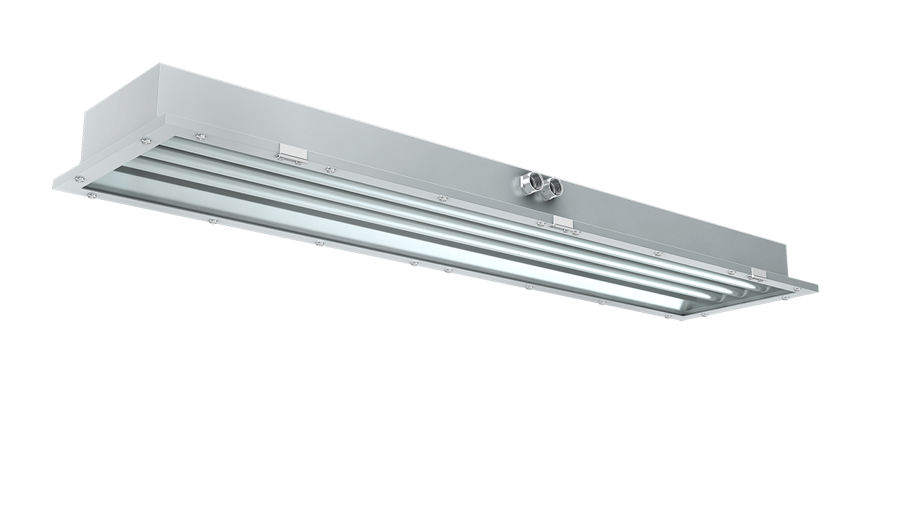 LED Hazardous Location Paint Booth Light, Class 1 Division 2, 5600-8400 Lumens, 40W or 60W, 100-277V