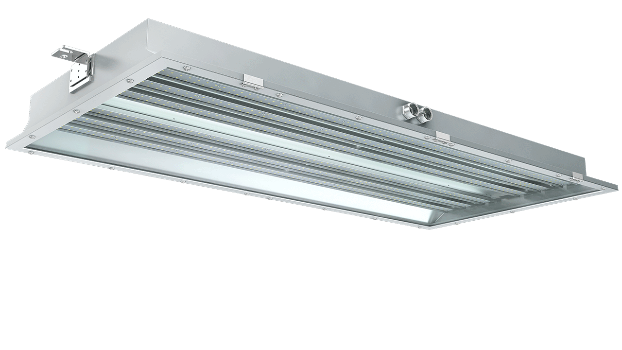 LED Hazardous Location Paint Booth Light, Class 1 Division 2, 8400-28,000 Lumens, 60W-200W, 100-277V