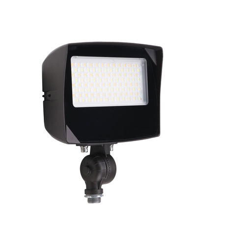 LED Flood Light, 5250 Lumen Max, Wattage, CCT and Optic Selectable, Integrated Photocell, 120-277V
